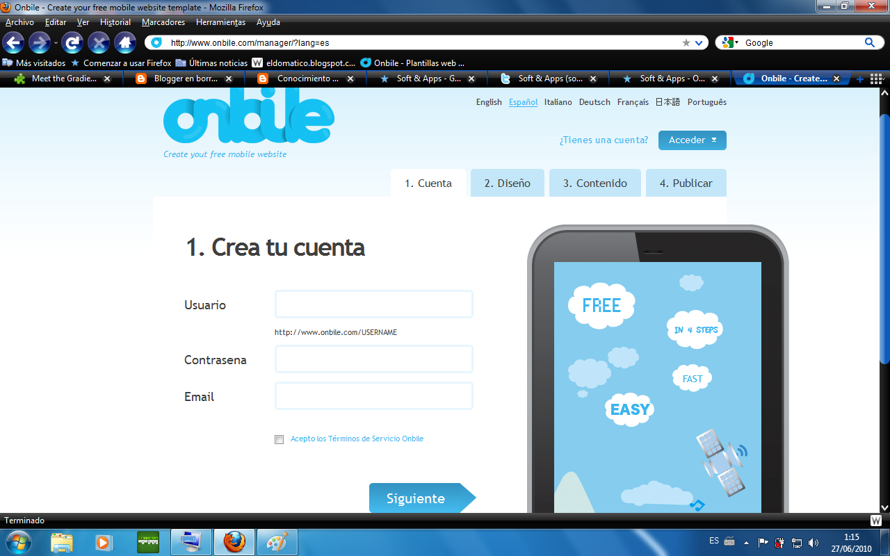 pagine web gratis