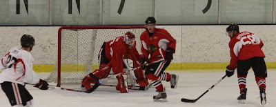 Credit:Jane Rickard Phillips back in red looking where the next shot is coming from.