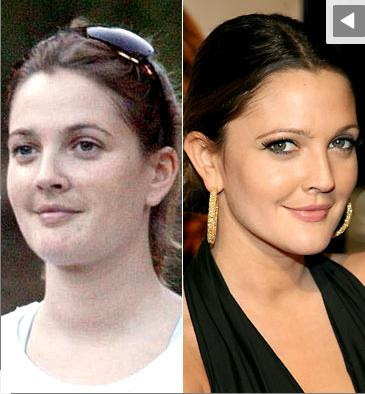 Drew Barrymore sans maquillage avec maquillage make up Drew Barrymore sans maquillage avec maquillage make up