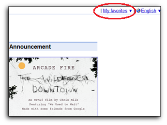 press my favorite on goggle code