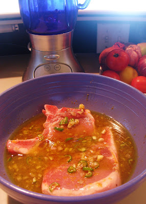 the pork chops. Marinate