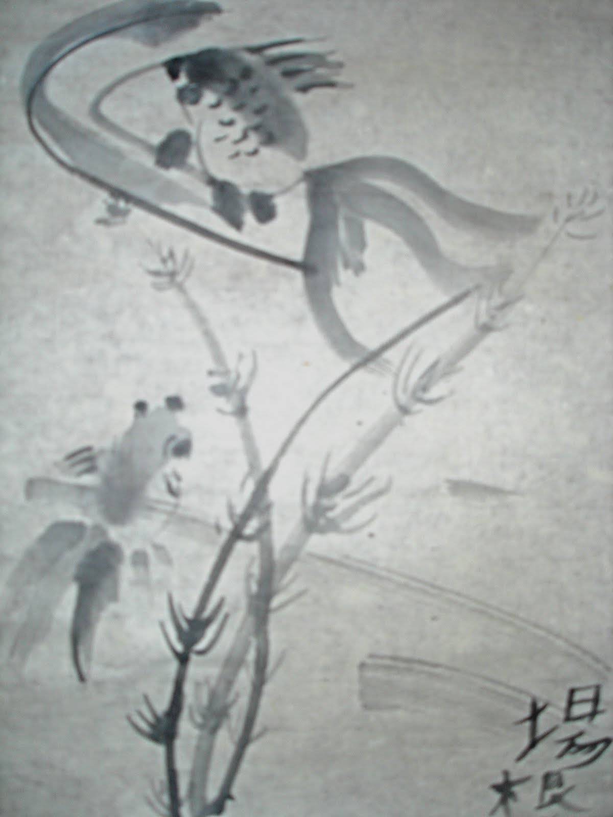 Bluet & Clover Sumie Painting