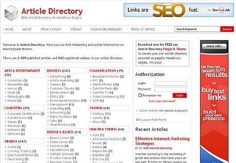 Free Blogger Templates Article Directory