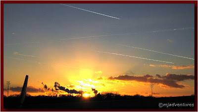 Jet trails over Berlin