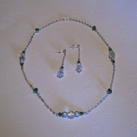 Sterling Silver and Swarovski Crystal necklace and earrings