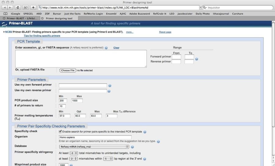 PrimerBLASTNew Primer Design ToolTutorial Bimatics
