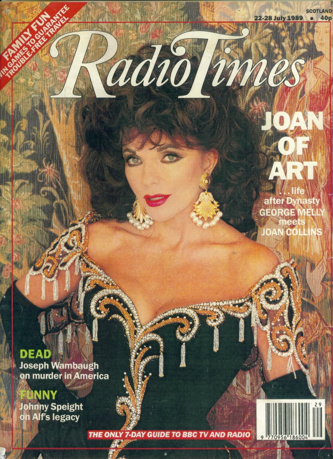 LEGENDARY DAME! ON THE COVER FLASHBACK RADIO TIMES .. JULY 1989
