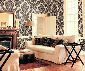 Damask Accent Wall