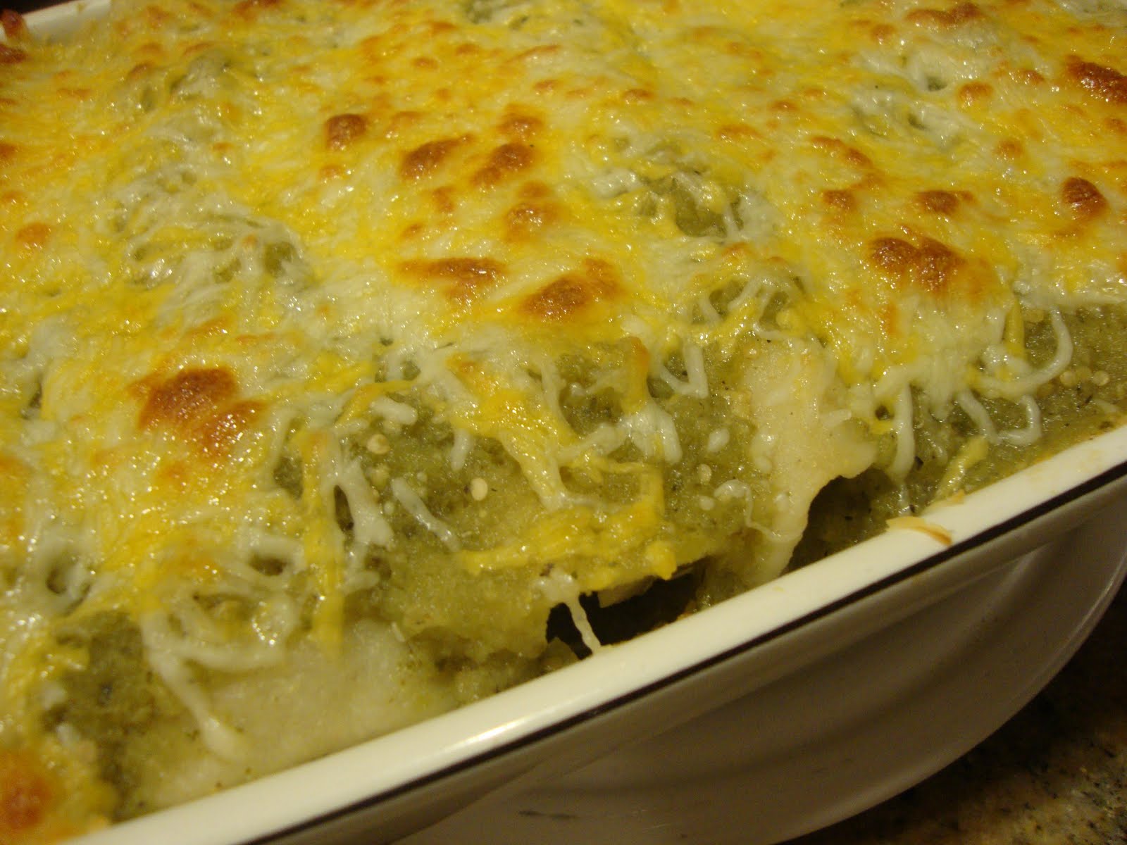 Polly, Julie and Julia Chicken Enchiladas with Green Sauce