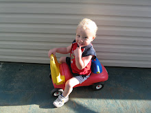 Braydon playing on the balcony