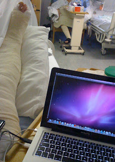 My Mac and me from my hospital bed
