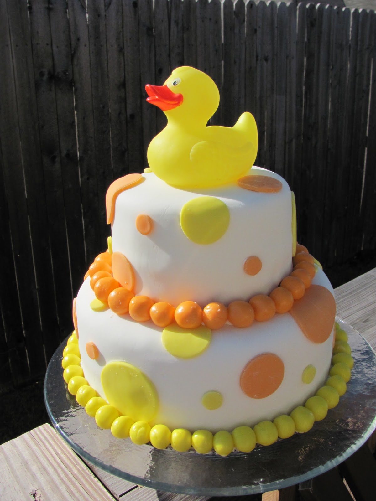 Call Me Crazy Neutral Baby Shower Cake