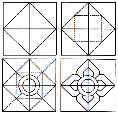 Frame to basic Prajam Yam Laithai Pattern Prajam Yam : LaiThai decorative pattern Silpa Thai Design