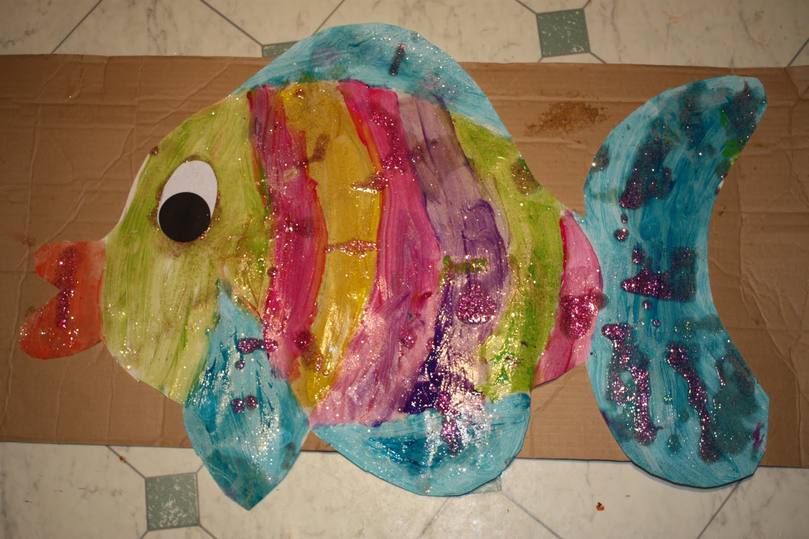 Kids Love Craft Large Newspaper Stuffed Fish