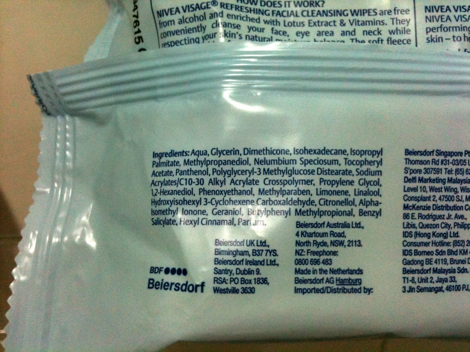 ... wipes do contain a little cleansing oil as it feels a little oily after ... nivea%2Bingredients then