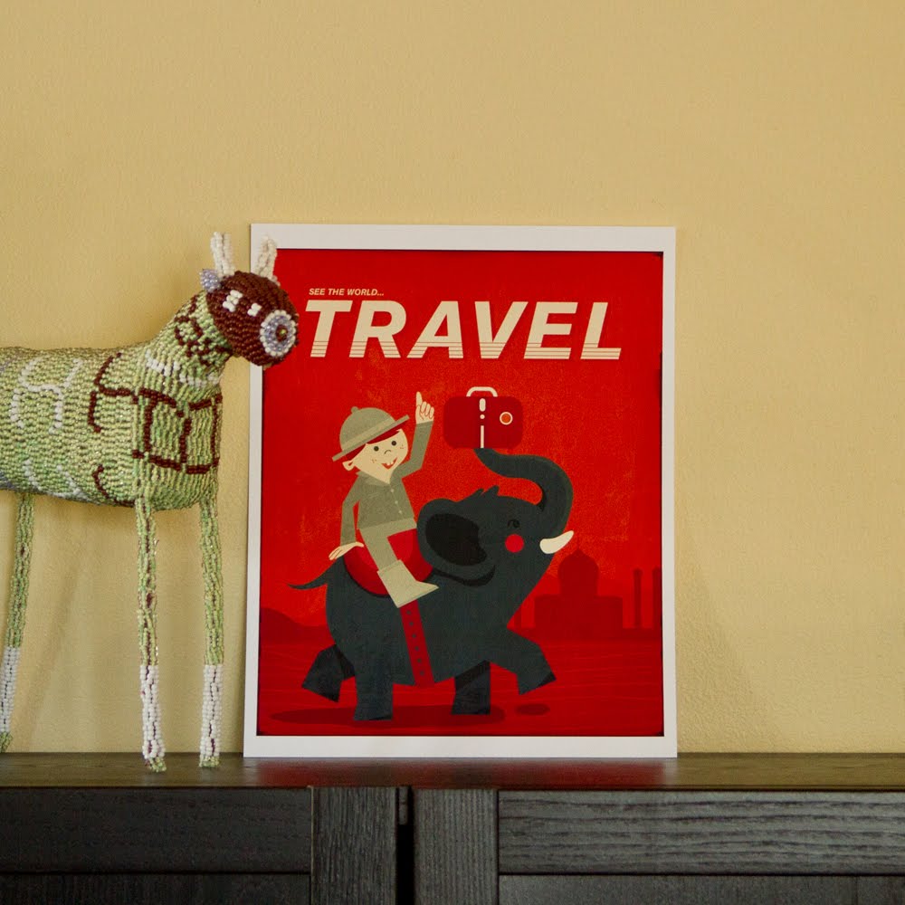Mad for MidCentury MidCentury Modern Art for a TravelThemed Nursery