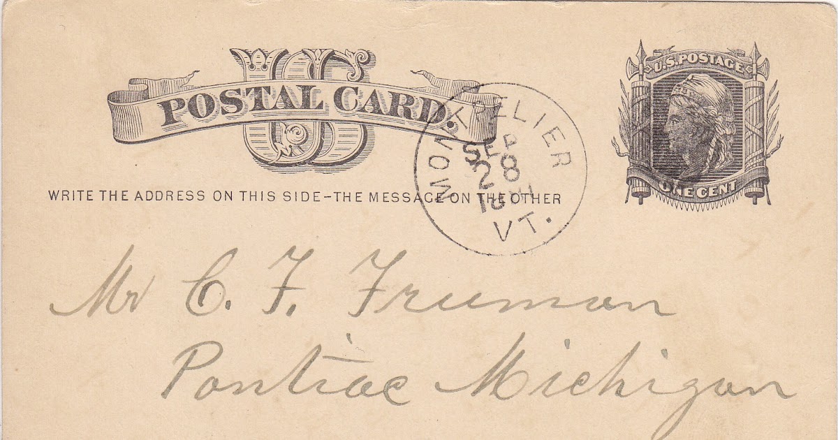 Vintage Ephemera US postcard 1881