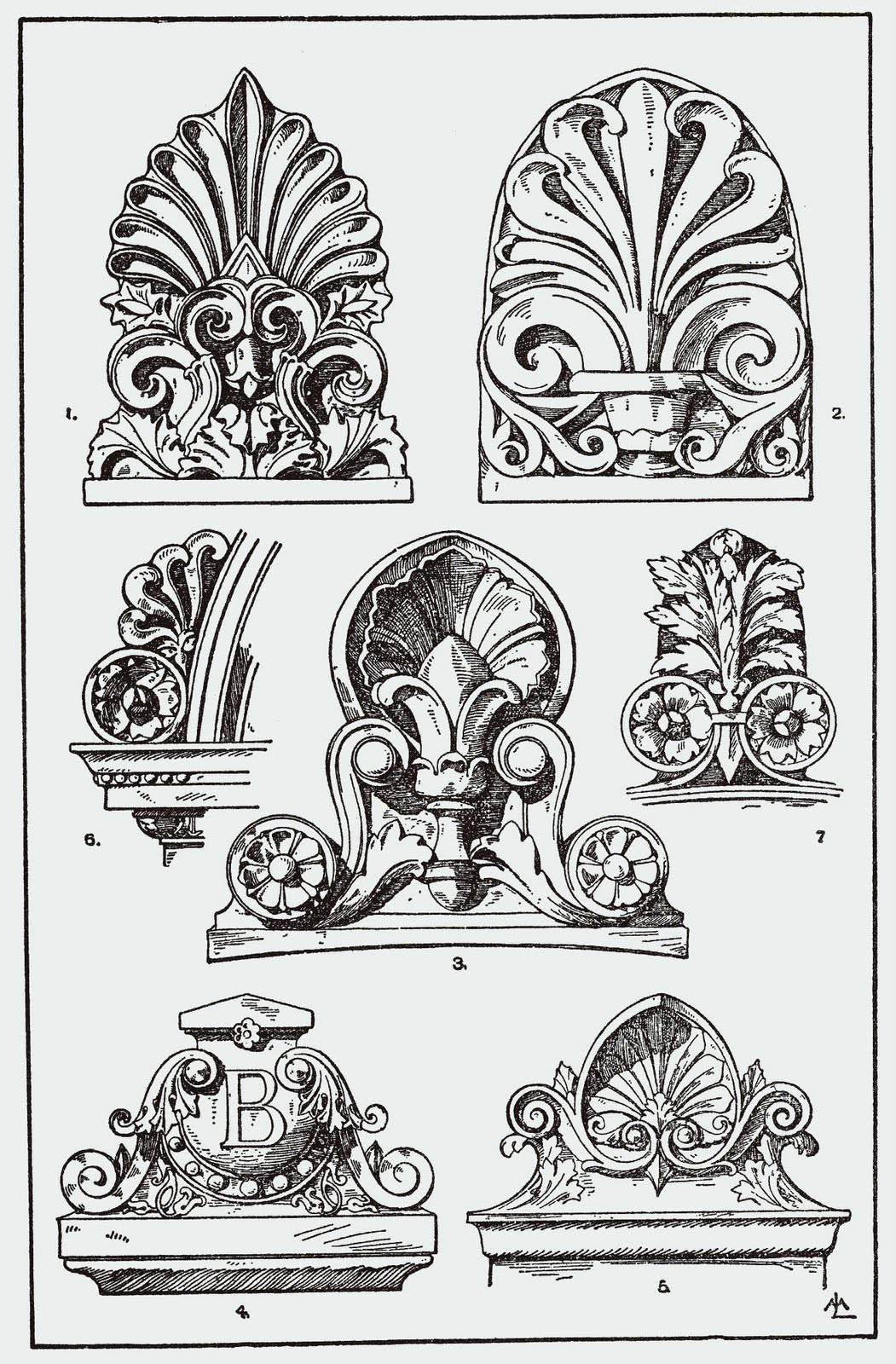 Vintage Ephemera ornamental designs 1 1898