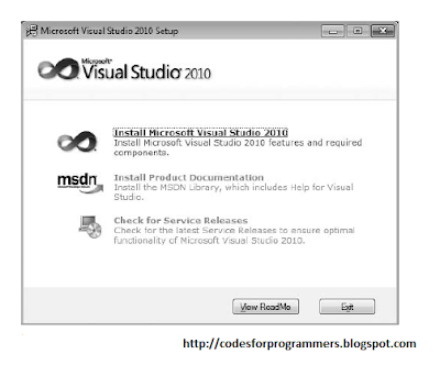 Installing Visual Studio 2010