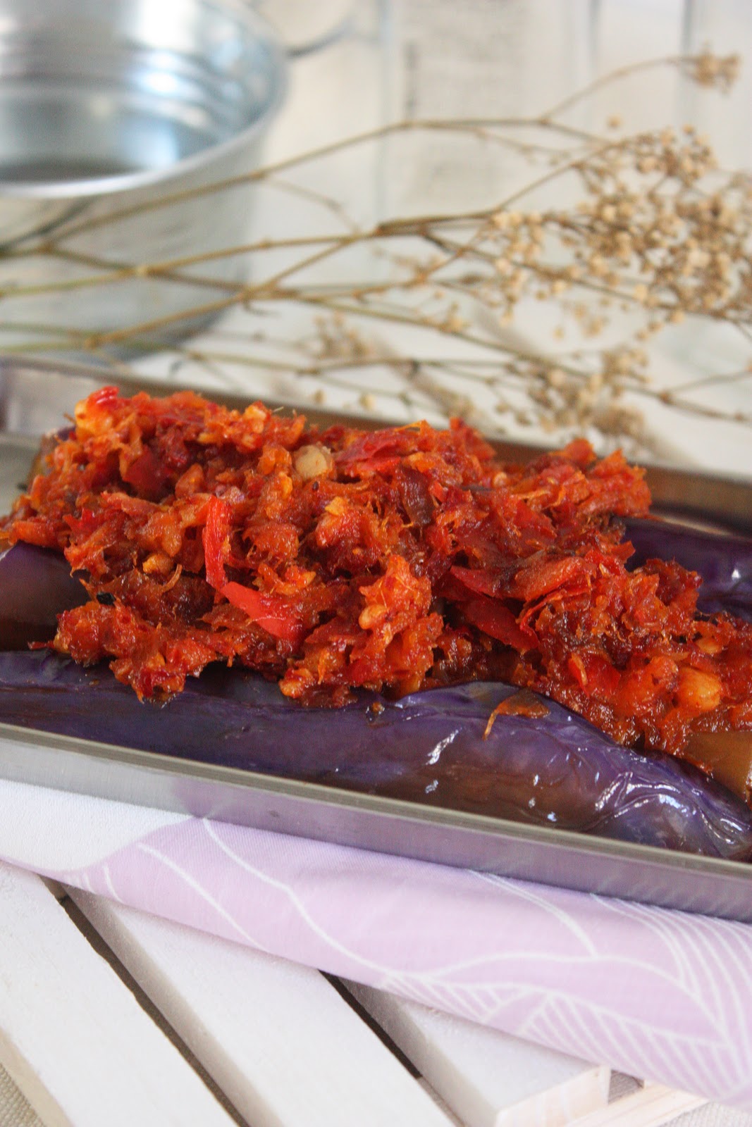 Cherry on a Cake BRINJAL IN DRIED SHRIMP SAMBAL TERUNG MASAK SAMBAL