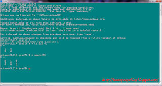 Tampilan GNU Octave, yang full CLI.