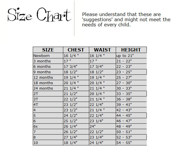Hart Size Chart