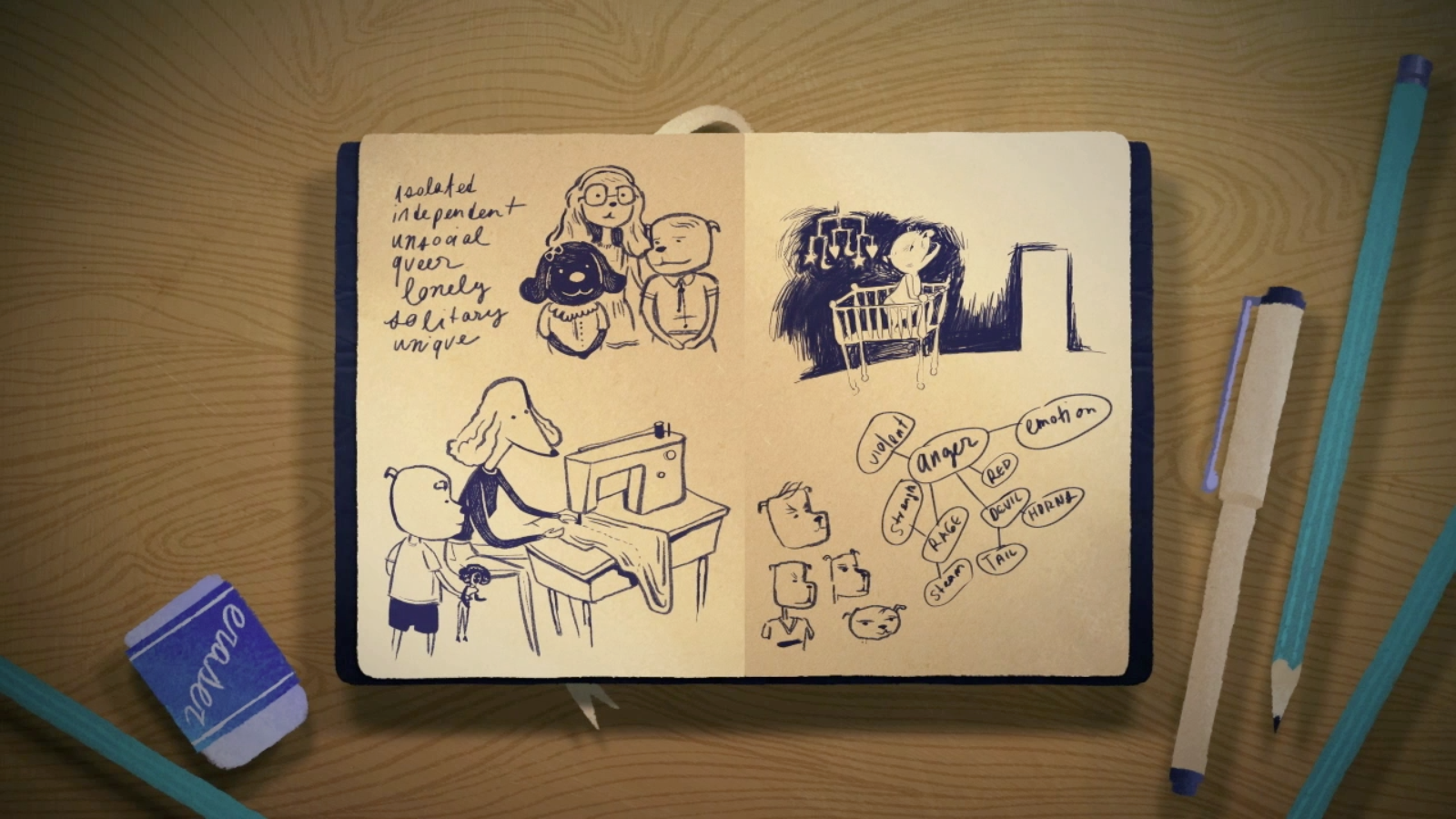 Adam Osgood's Art Blog: A Life Alone: Sketchbook
