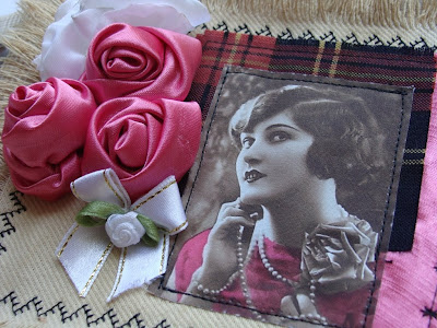 OOAK Romantic vintage woman wristlet by Ayala Levinger