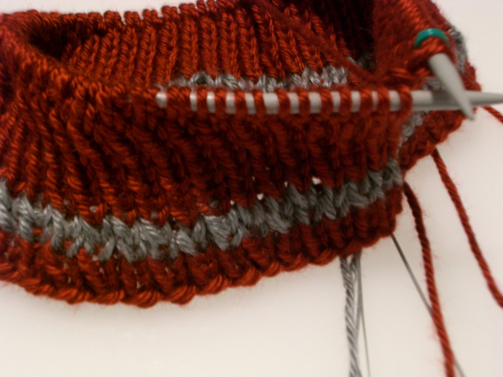 Knitting with Retroglo reflective yarn