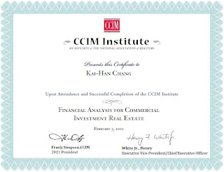 CCIM Certificate - CI-101 Financial Analysis for Commercial Investment Real Estate