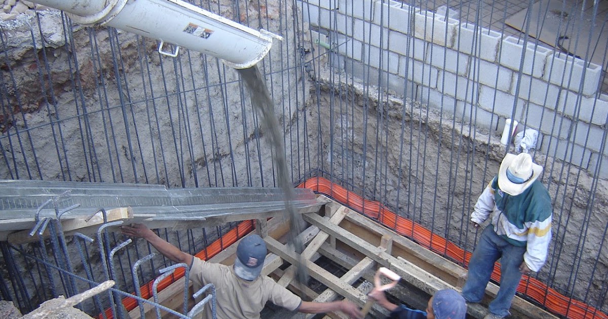 IMBA-CICEG: Colado de la losa del fondo de la cisterna