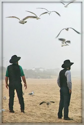 LSAT Blog Amish Men Beach