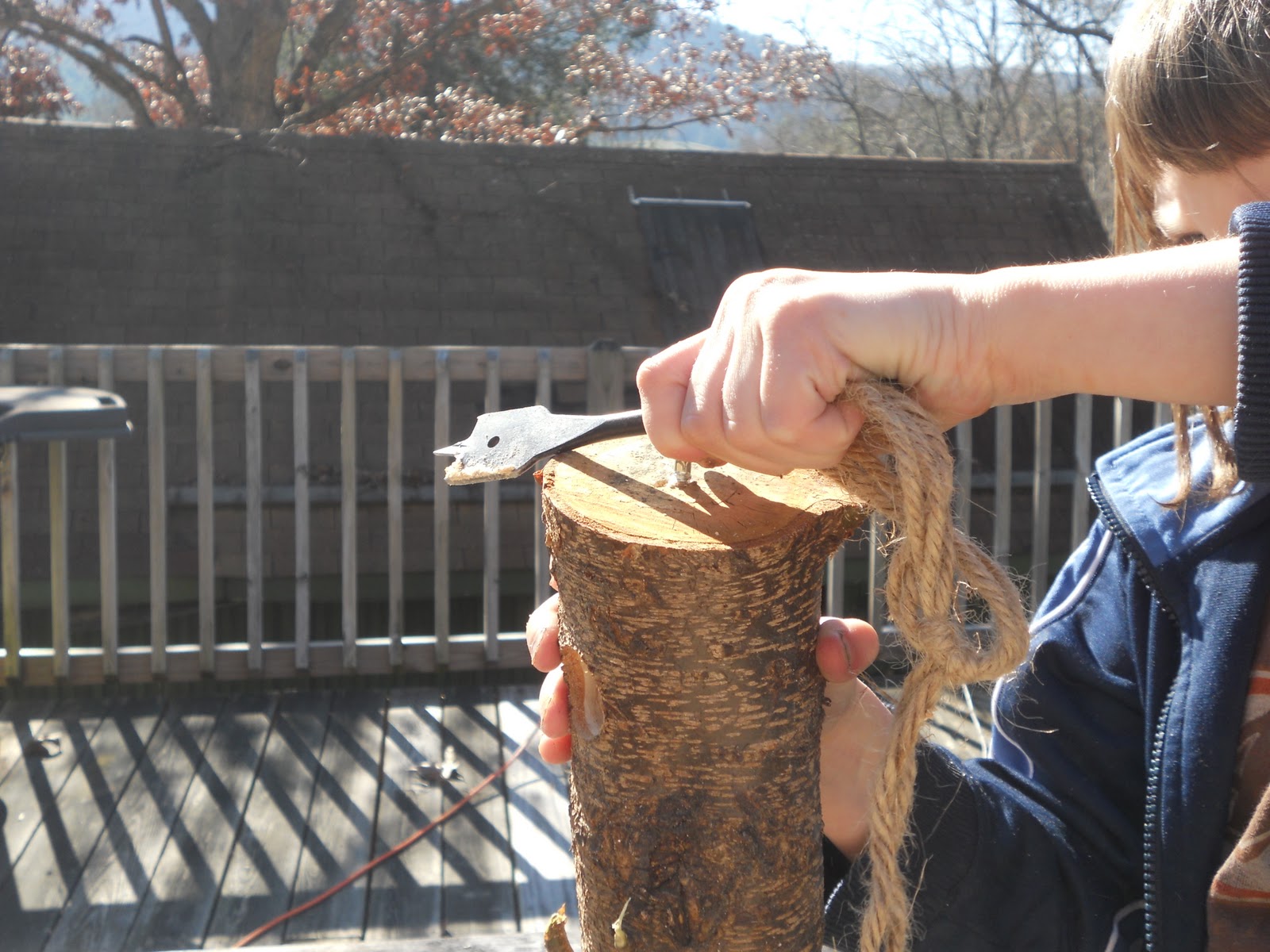 The Five of Us How to Make a Suet Log Feeder