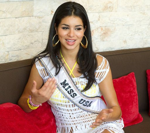 Rima Fakih Miss USA 2010 promotes Miss Universe Pageant at Mandaly Bay 
