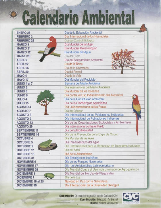 CALENDARIO AMBIENTAL PACHAMAMA