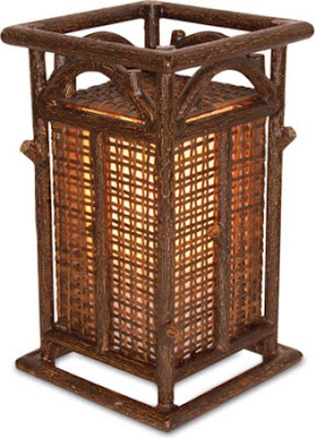 The Cedar Run Table Lamp from Woolrich is 18 inches tall.