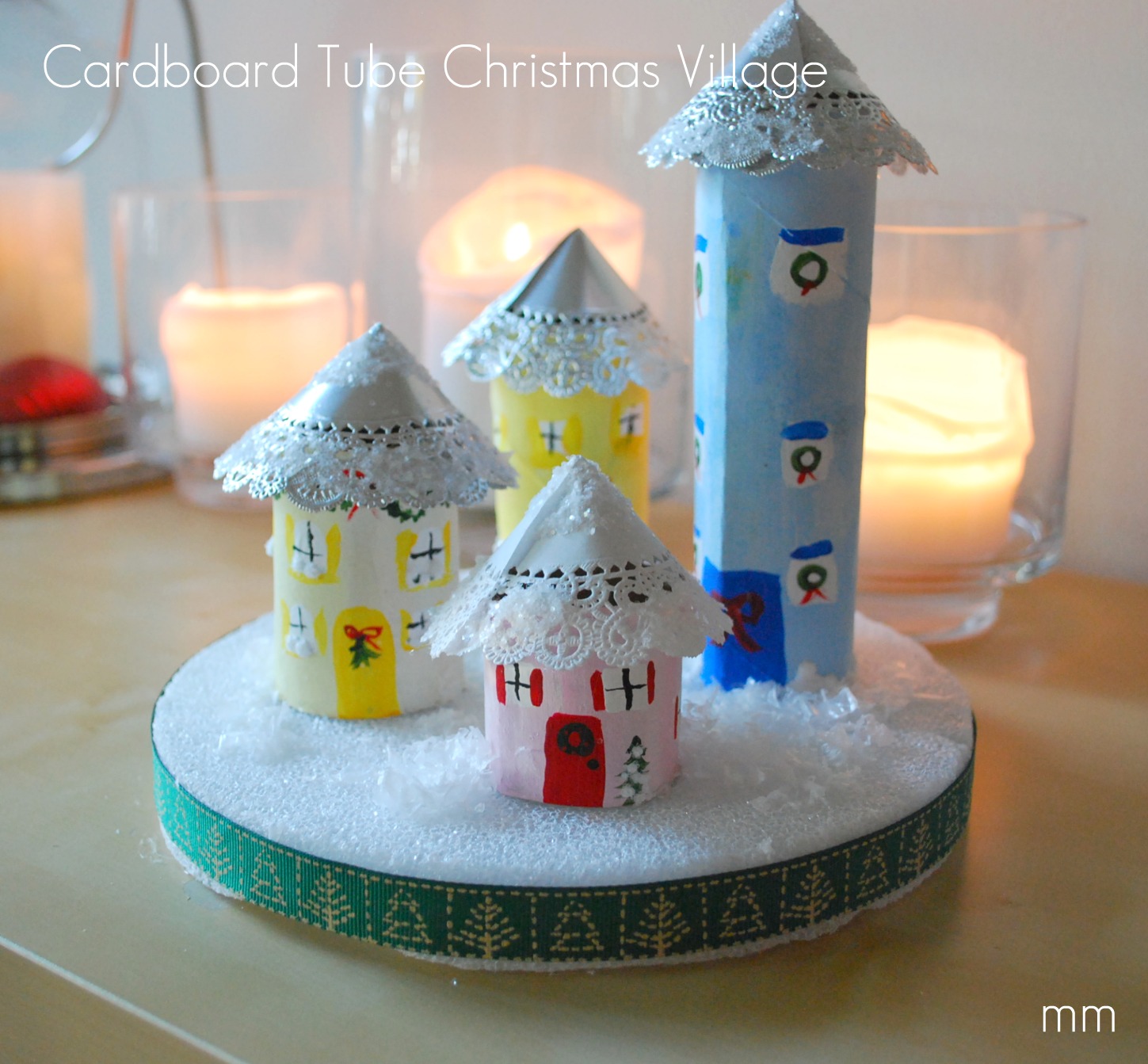 MirandaMade: Cardboard Tube Christmas Village