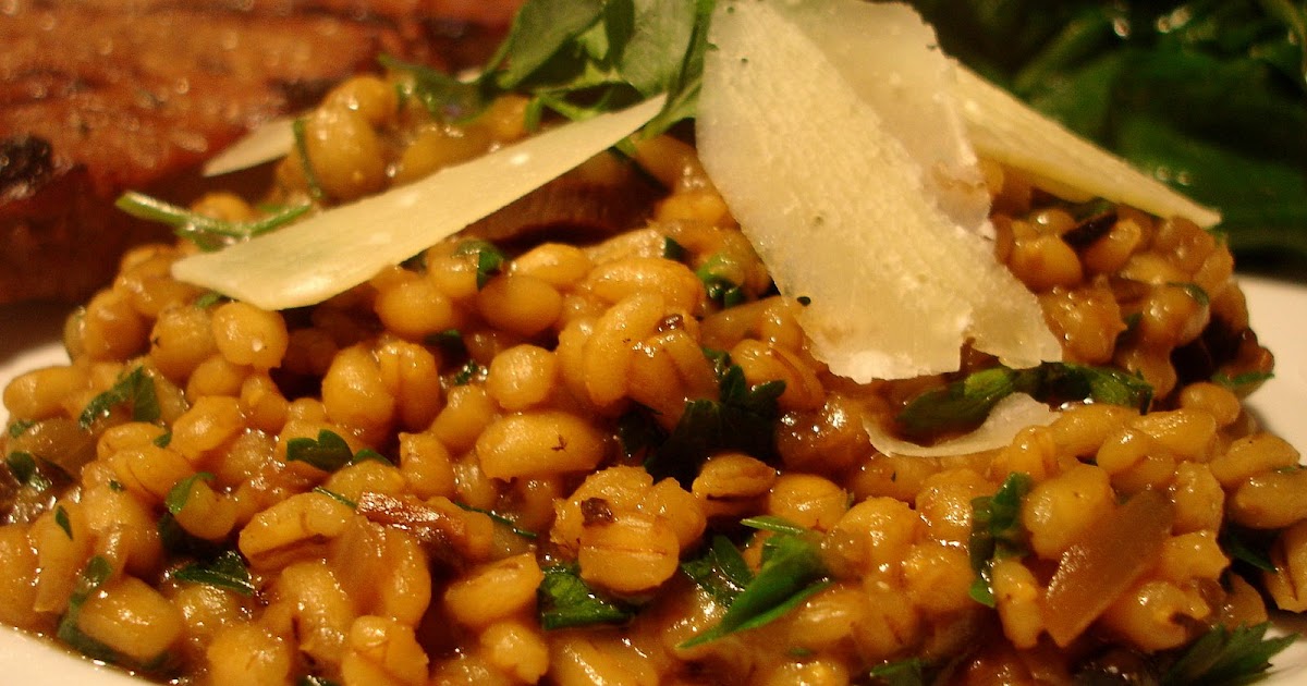 Mary Ellen's Cooking Creations Barley Risotto with Marsala and Porcini