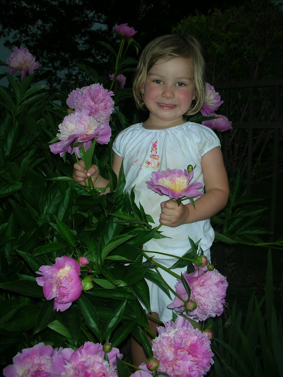 Lily in the Peonies