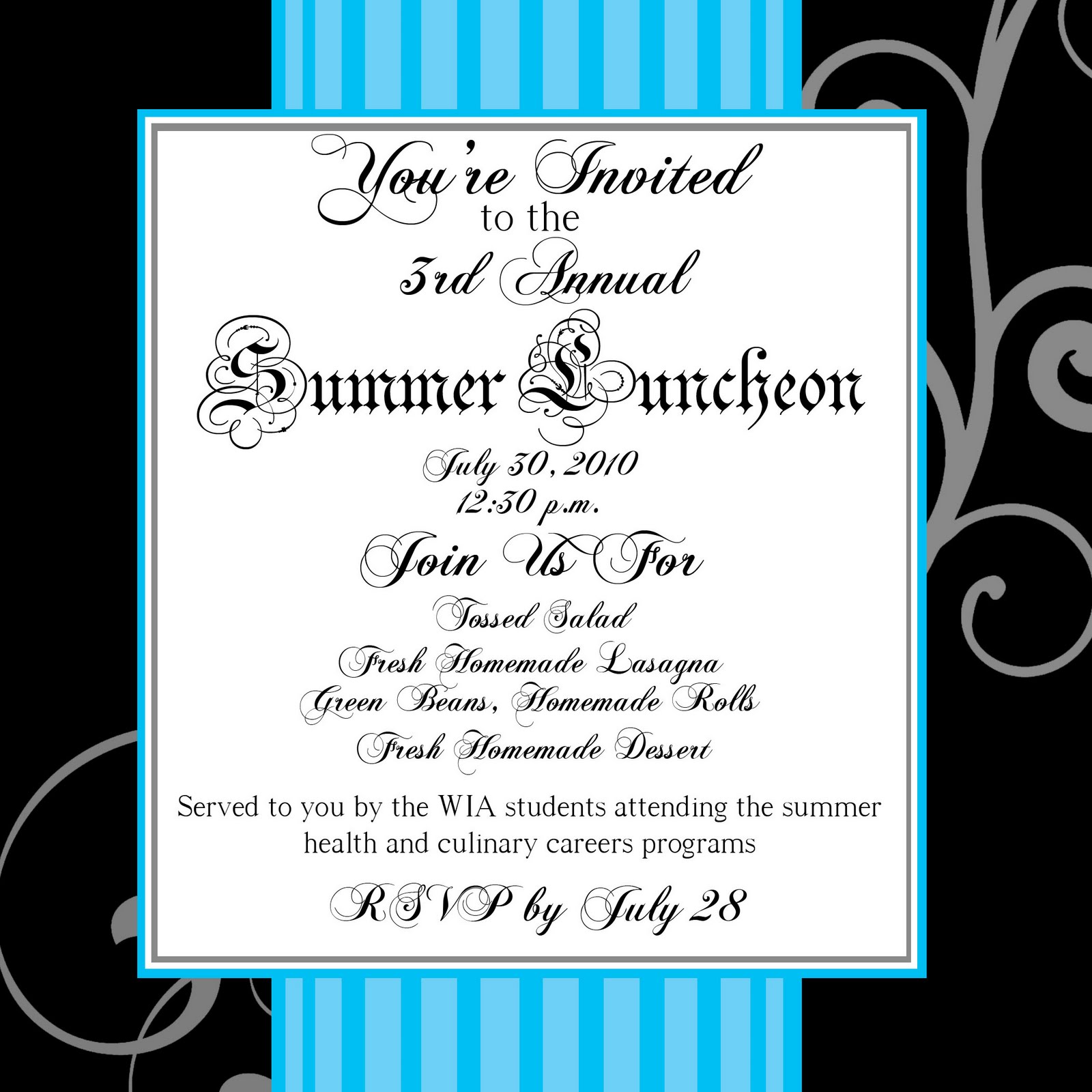Ashley: Summer Luncheon Invitation Ashley: Summer Luncheon Invitation