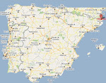 Situació de Figueres en relació a la Península Ibèrica