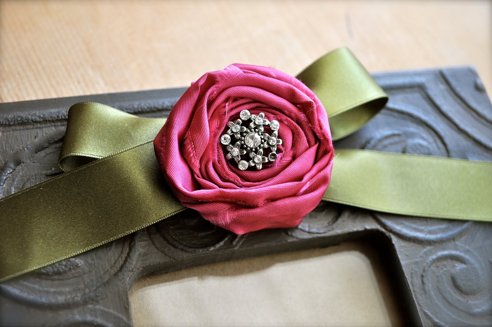 ribbon embellished picture frames Little Birdie Secrets