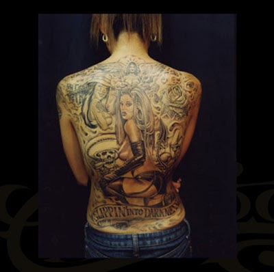 Tattoo Fonts Designs: Lower back hip hop tattoos design