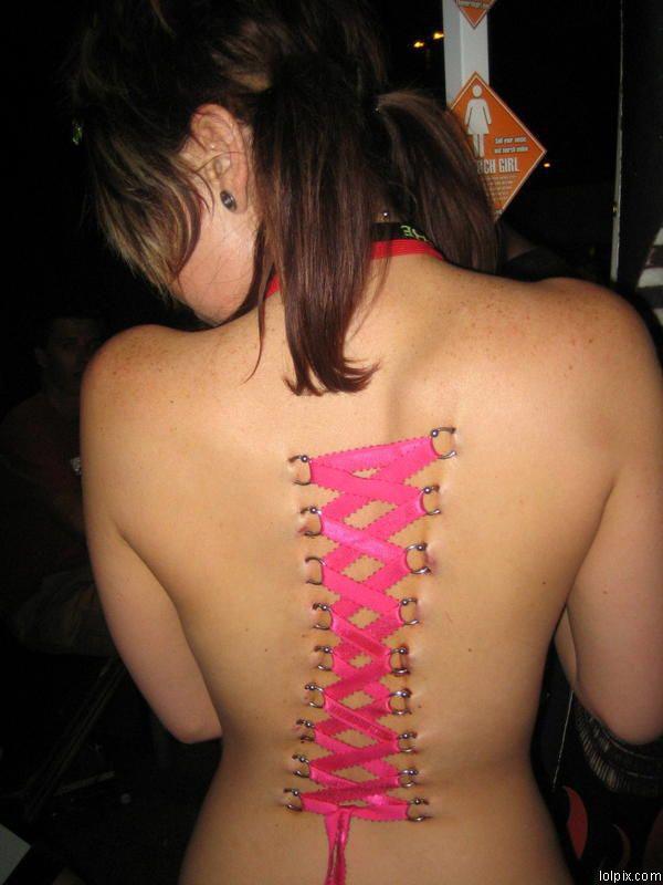 Corset Piercing On Back Body Girls