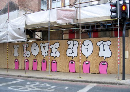 Graffiti Letters Love " I Love You "