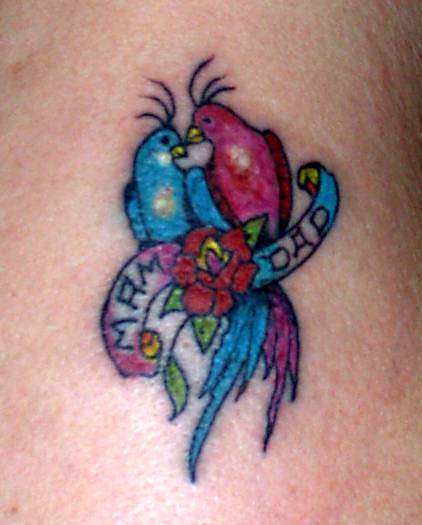 Speaking of tattoos and birds, how cool is this: Mam & Dad Tattoos Birds Speaking of tattoos and birds, how cool is this: Mam & Dad Tattoos Birds