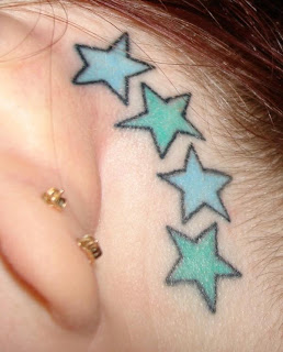 behind the ear tattoos design