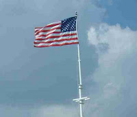US Flag at Fort Macon in North Carolina