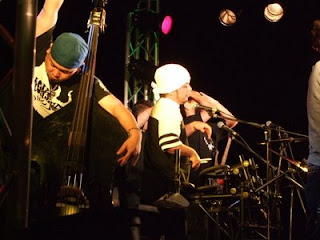 Last band with the second set of drums and the big bass