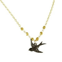 black bird necklace